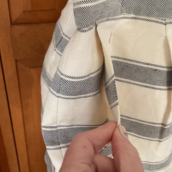 J. Crew Linen/Silk Blend Stripe Mini Skirt, Size 10 - Picture 2 of 8